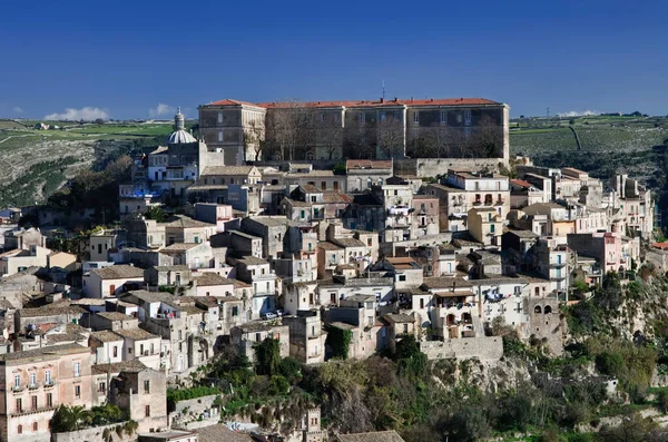 Itálie Sicílie Ragusa Ibla Pohled Barokní Město — Stock fotografie