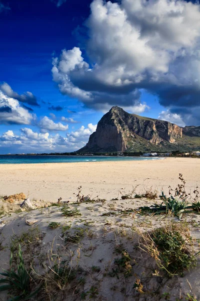 Italia Sicilia Mar Tirreno Vista Playa Vito Capo Trapani — Foto de Stock