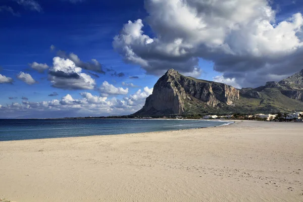 Italia Sicilia Mar Tirreno Veduta Sulla Spiaggia Vito Capo Trapani — Foto Stock