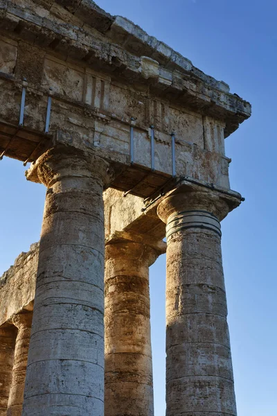 Itália Sicília Segesta Templo Grego — Fotografia de Stock