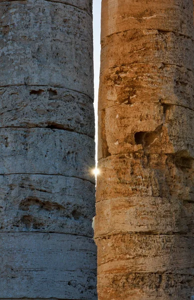 Italy Sicily Segesta Greek Temple Columns — Stock Photo, Image