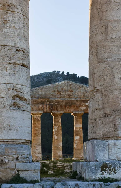 Talya Sicilya Segesta Yunan Tapınağı — Stok fotoğraf