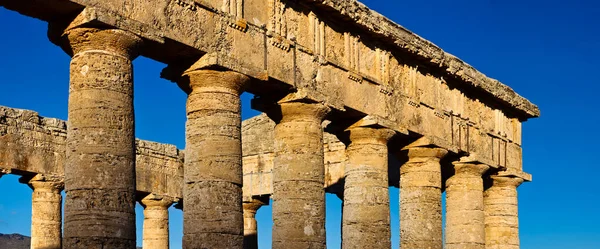 Itálie Sicílie Segesta Řecký Chrám — Stock fotografie