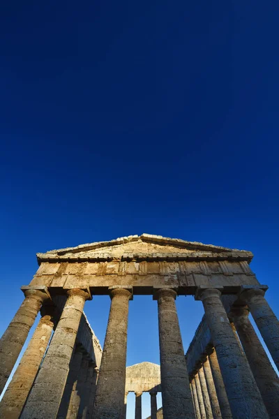 Itálie Sicílie Segesta Řecký Chrám — Stock fotografie