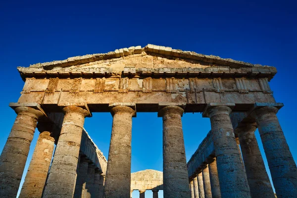 Itália Sicília Segesta Templo Grego — Fotografia de Stock