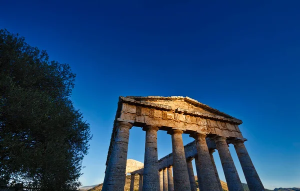 Olaszország Szicília Segesta Görög Templom — Stock Fotó