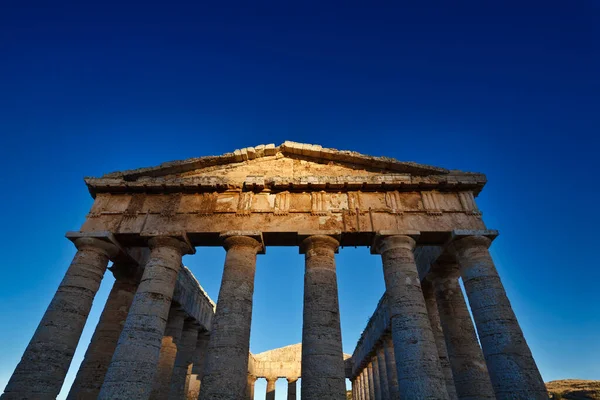 Włochy Sycylia Segesta Świątynia Grecka — Zdjęcie stockowe