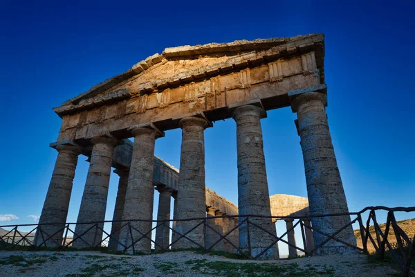 Italia Sicilia Segesta Tempio Greco — Foto Stock