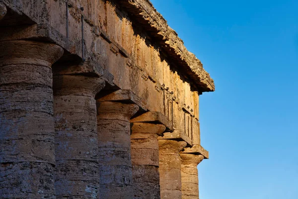 Itálie Sicílie Segesta Řecký Chrám — Stock fotografie