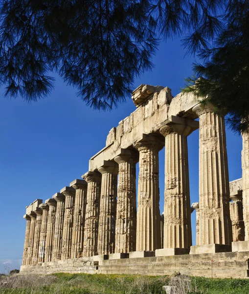 Talya Sicilya Selinunte Yunan Hera Tapınağı 409 — Stok fotoğraf