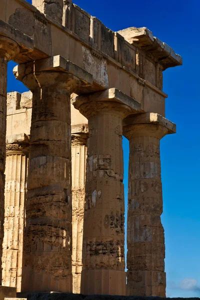 Włochy Sycylia Selinunte Grecka Świątynia Hery 409 — Zdjęcie stockowe