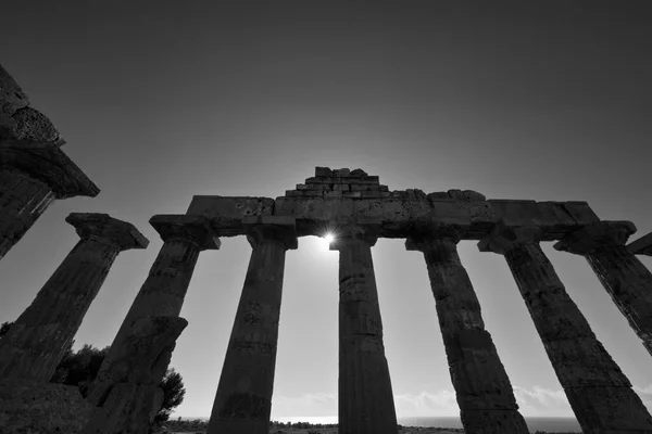 Włochy Sycylia Selinunte Grecka Świątynia Hery 409 — Zdjęcie stockowe