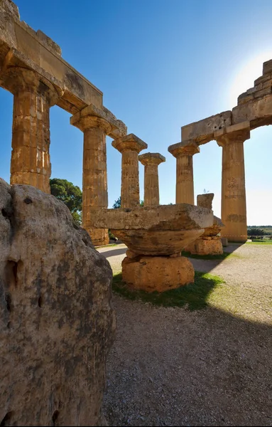 Italia Sicilia Selinunte Tempio Greco Era 409 — Foto Stock