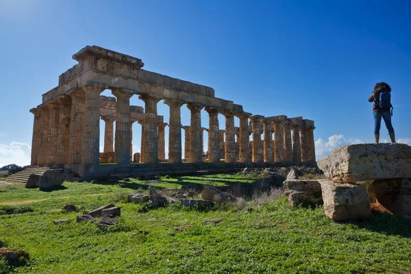 Italia Sicilia Selinunte Tempio Greco Era 409 — Foto Stock