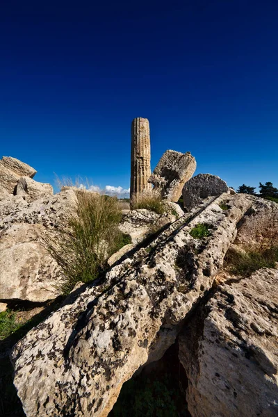 Itália Sicília Selinunte Grego Hera Templo Colunas 409 — Fotografia de Stock