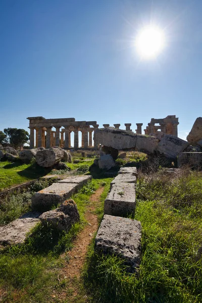 Itálie Sicílie Selinunte Chrám Řecké Héry 409 — Stock fotografie