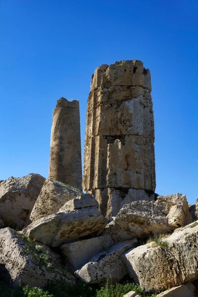 Italia Sicilia Selinunte Columnas Griegas Del Templo Hera 409 —  Fotos de Stock