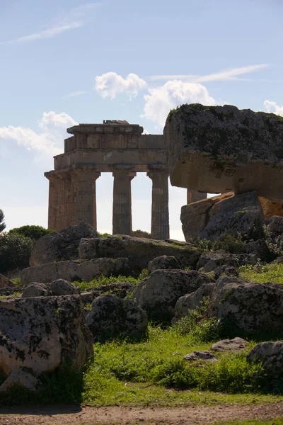 Italia Sicilia Selinunte Tempio Greco Era 409 — Foto Stock