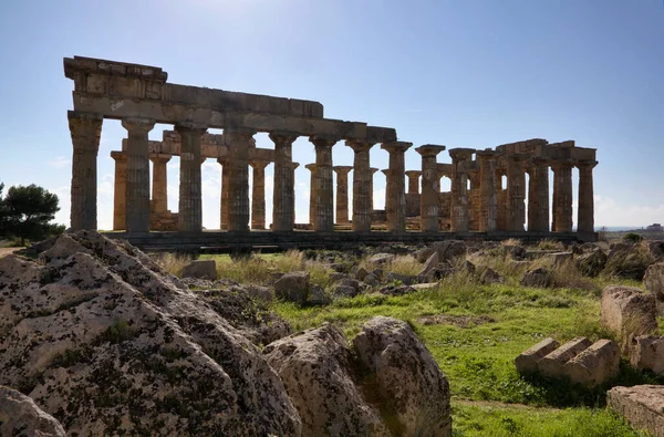 Italia Sicilia Selinunte Tempio Greco Era 409 — Foto Stock