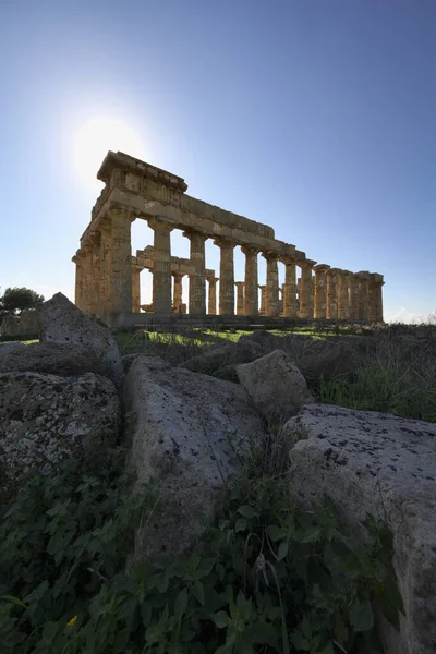 Italia Sicilia Selinunte Tempio Greco Era 409 — Foto Stock