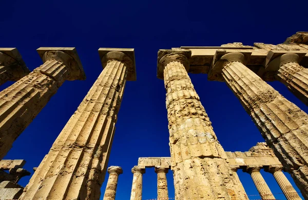 이탈리아 시칠리아섬 Selinunte Greek Hera Temple 409 — 스톡 사진