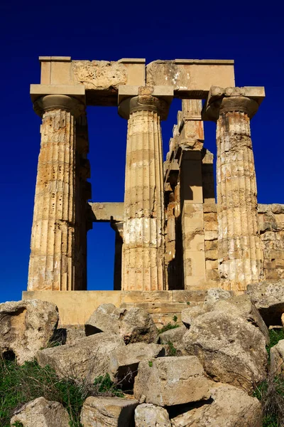 Itália Sicília Selinunte Grego Hera Templo Colunas 409 — Fotografia de Stock