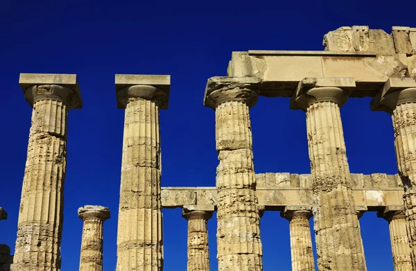 Itália Sicília Selinunte Grego Hera Templo Colunas 409 — Fotografia de Stock