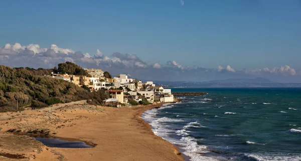 Италия Сицилия Вид Пляж Селинунте Средиземное Море — стоковое фото