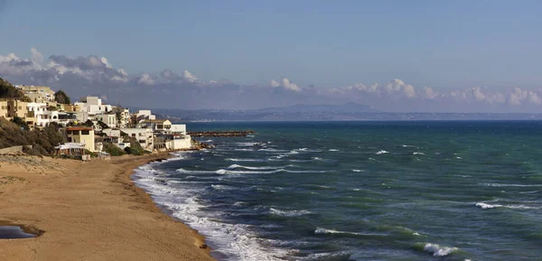 Talya Sicilya Selinunte Plajı Akdeniz Manzarası — Stok fotoğraf