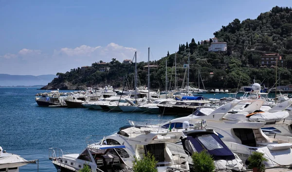 Italien Toskana Argentario Porto Stefano Blick Auf Die Marina — Stockfoto