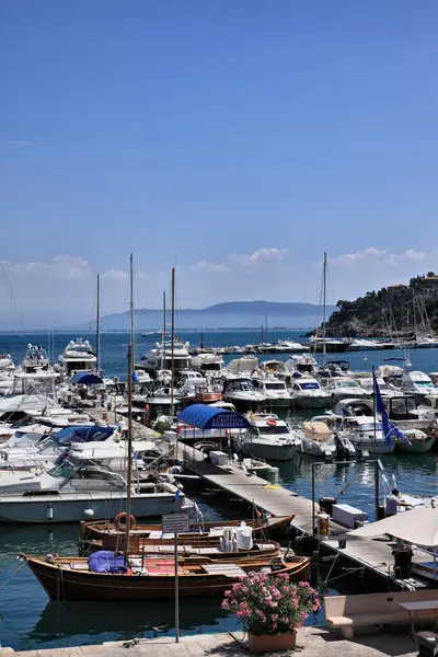 Italien Toscana Argentario Porto Stefano Utsikt Över Marinan — Stockfoto