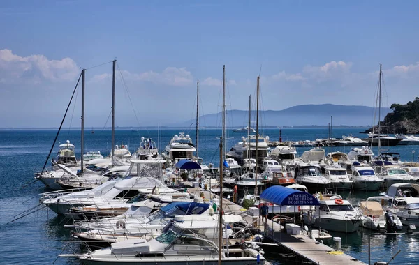 Italien Toscana Argentario Porto Stefano Utsikt Över Marinan — Stockfoto