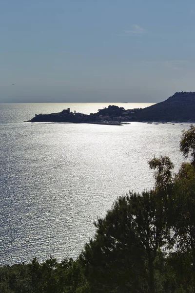 Italien Toskana Tyrrhenisches Meer Blick Auf Talamone — Stockfoto