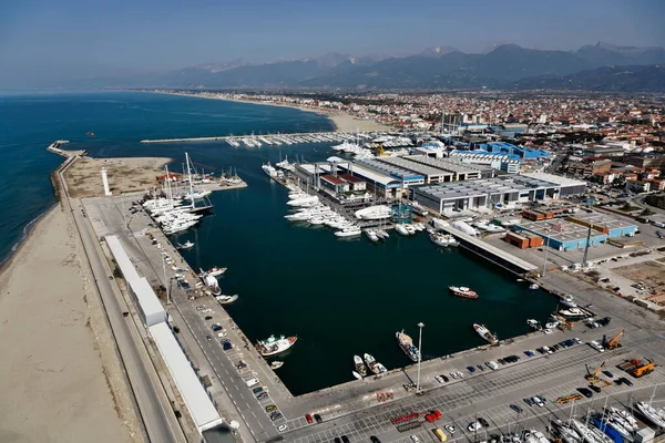 Italy Tuscany Viareggio Aerial View City Port — Stock Photo, Image