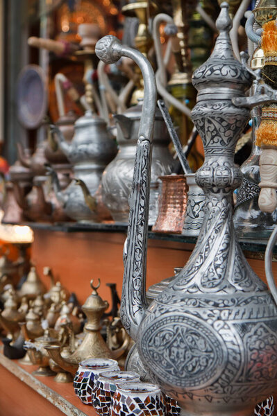 Turkey, Istanbul, turkish products for sale in a local market