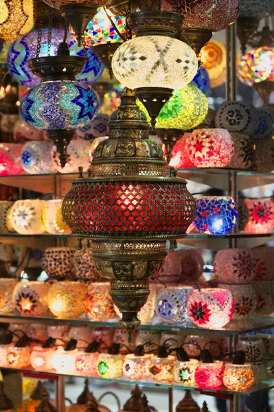 Törökország Isztambul Grand Bazaar Kapali Carsi Kézzel Készített Török Lámpák — Stock Fotó