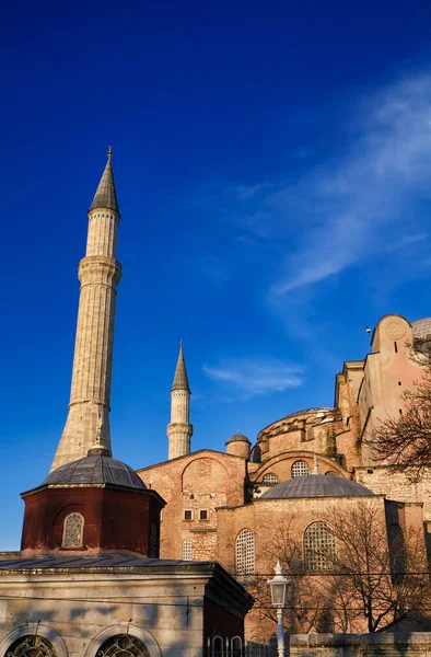 Turcja Stambuł Katedra Zofii Zachodzie Słońca Zbudowana Wieku Przez Costantine — Zdjęcie stockowe