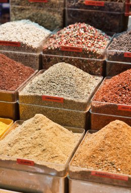 Türkiye, İstanbul, Baharat Pazarı, Satılık Türk baharatları
