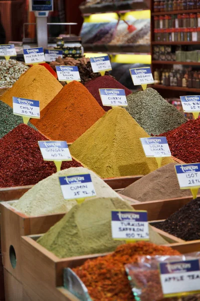 Turquia Istambul Bazar Especiarias Especiarias Turcas Para Venda — Fotografia de Stock