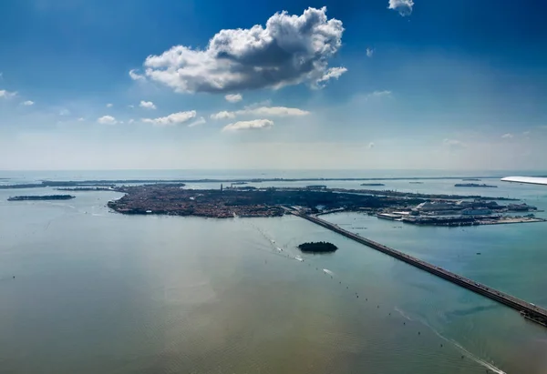 Italien Venetien Luftaufnahme Von Venedig Und Der Venezianischen Lagune — Stockfoto