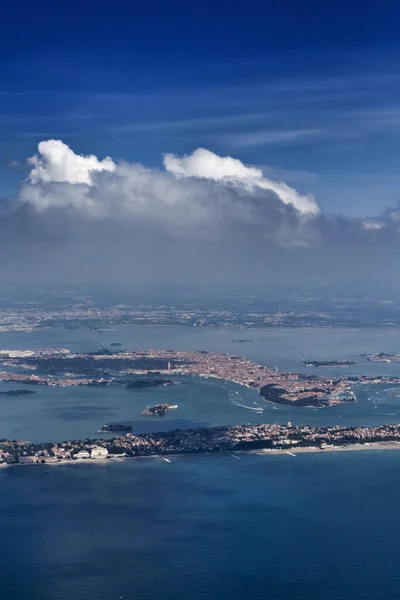 Italia Véneto Vista Aérea Venecia Laguna Veneciana — Foto de Stock