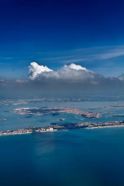 Italië Veneto Uitzicht Vanuit Lucht Venetië Venetiaanse Lagune — Stockfoto