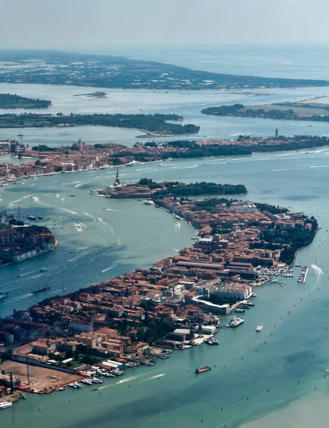Italia Veneto Vista Aérea Venecia Laguna Veneciana — Foto de Stock