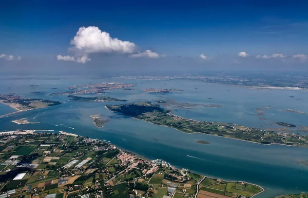 Italien Venetien Luftaufnahme Von Venedig Und Der Lagune Von Venedig — Stockfoto