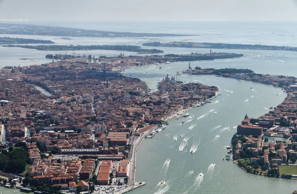 イタリア ベネト ヴェネツィアの空の景色 キャナルグランデとヴェネツィアのラグーン — ストック写真