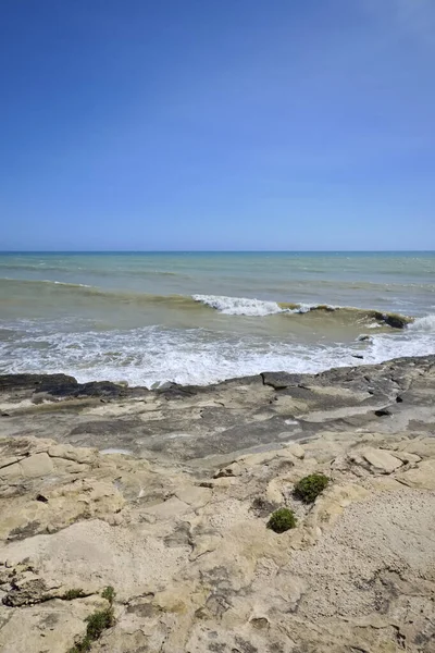 Olaszország Szicília Földközi Tenger Marina Ragusa Ragusa Tartomány Kilátás Sziklás — Stock Fotó