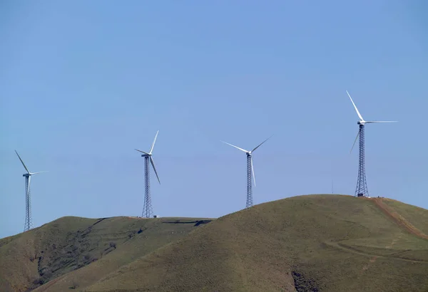 Italy Sicily Francofonte Catania Province Countryside Eolic Energy Turbines — Stock Photo, Image