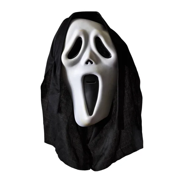 Máscara Halloween Fundo Branco — Fotografia de Stock