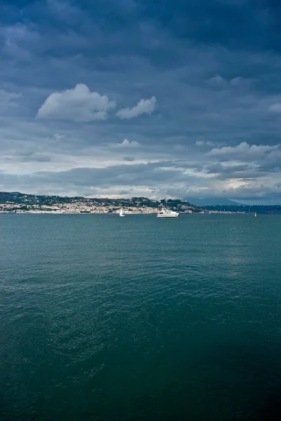 Italy Campania Pozzuoli Naples View Pozzuoli Bay Cloudy Day — Stock Photo, Image