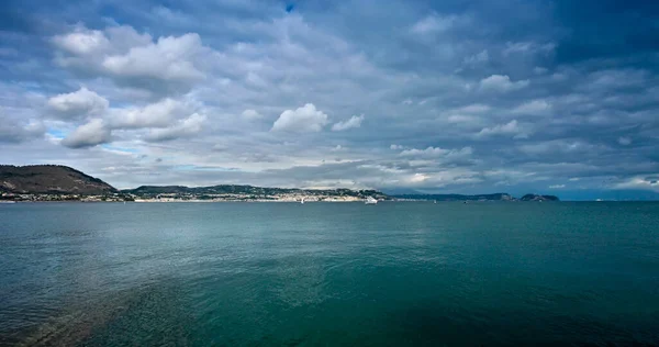 Italy Campania Pozzuoli Naples View Pozzuoli Bay Cloudy Day — Stock Photo, Image